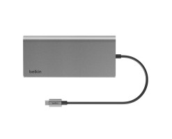 BELKIN貝爾金 Connect 通用 USB-C 8 合 1 雙 4K 顯示集線器 - INC015BTSGY-CZ