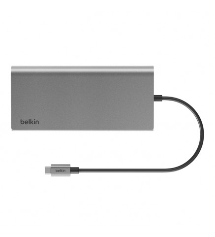 BELKIN貝爾金 Connect 通用 USB-C 8 合 1 雙 4K 顯示集線器 - INC015BTSGY-CZ