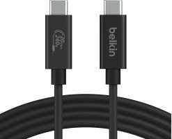 BELKIN貝爾金 - USB-C 電纜，USB4 240W，20Gbps 高速資料傳輸,1.2米,黑色 - INZ004QC1.2MBK