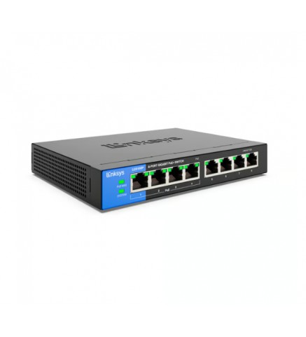 LinkSys 8 埠商用桌面千兆 PoE+ 交換機/交換器 - LGS108P-AP