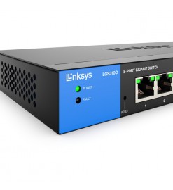 LinkSys 8 連接埠託管千兆乙太網路交換機，具有 2 個 1G SFP 上行鏈路，符合 TAA/交換器 - LGS310C-EU