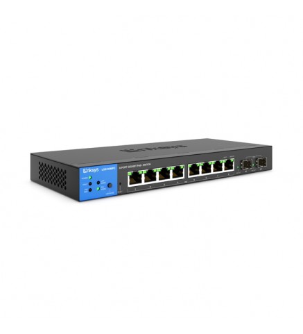 LinkSys 8 埠託管千兆 PoE+ 交換機，附 2 個 1G SFP 上行鏈路 110W TAA 相容/交換器 - LGS310MPC-EU