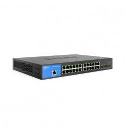 LinkSys 具有 4 個 10G SFP+ 上行鏈路且符合 TAA 要求的 24 連接埠託管千兆位元乙太網路交換機/交換器 - LGS328C-EU
