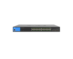 LinkSys 24 連接埠託管千兆位元 PoE+ 交換機，具有 4 個 10G SFP+ 上行鏈路 410W TAA 相容/交換器 - LGS328MPC-EU