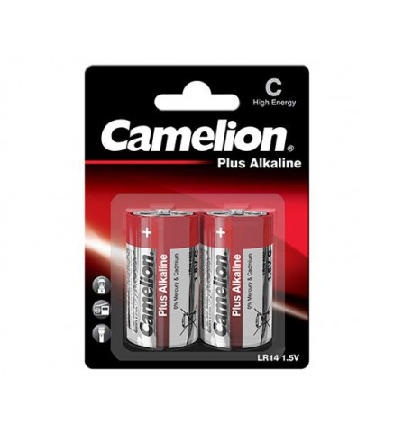 Camelion - C 號高能鹼性電池 (2粒, 咭裝) - LR14-BP2