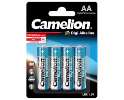 Camelion - Digi 鹼性AA電池 (4粒 , 咭裝) - LR6-BP4DG