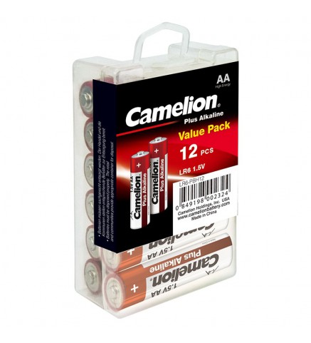Camelion - AA高能鹼性電池 (12粒, 硬盒裝) - LR6-PBH12