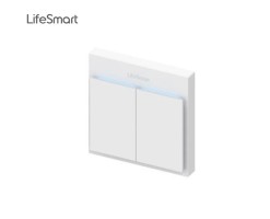 LifeSmart雲起 Blend 智能開關 - 2 個按鈕（白色）-獨立智慧開關/流光開關掣 - LS056WH