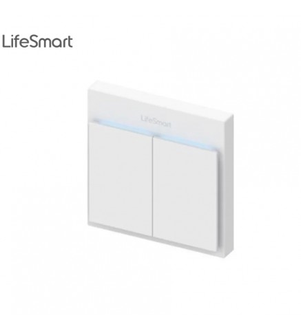 LifeSmart雲起 Blend 智能開關 - 2 個按鈕（白色）-獨立智慧開關/流光開關掣 - LS056WH