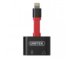UNITEK - Lightning Splitter for 3.5mm Headphone and charging - M1103A
