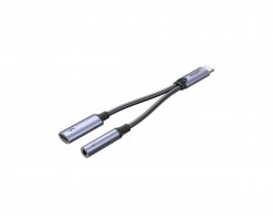 UNITEK優越者 - USB-C 2 合 1 AUX 3.5mm 立體聲音訊及USB-PD充電分配器 - M205A