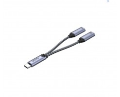 UNITEK優越者 - USB-C 2 合 1 立體聲音訊及USB-PD充電分配器 - M206A