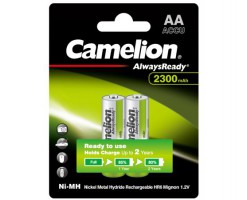 Camelion - AlwaysRead AA2300mAH鎳氫耐用充電池 (2粒，咭裝)  - NH-AA2300ARBP2