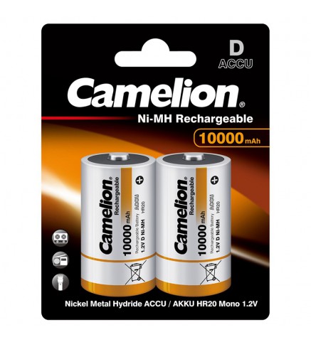 Camelion - D-10000mAH 鎳氫充電池 (2粒)  - NH-D10000BP2