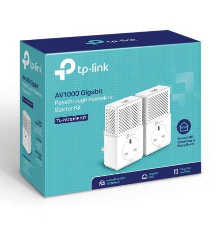 TP-Link AV1000 千兆直通電力線入門套件 - PA7010P-KIT