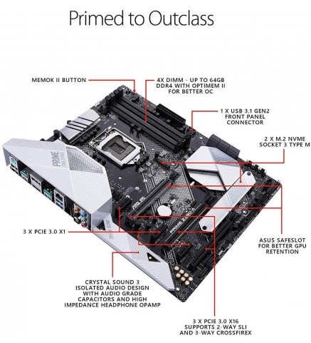 ASUS 華碩Intel LGA 1151 ATX 主機板 - PRIME Z390-A