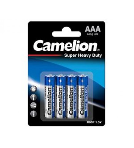 Camelion - AAA高能碳性電池 (4粒, 卡裝) - R03P-BP4B