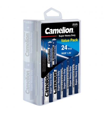 Camelion - AAA高能碳性電池 (24粒, 硬盒裝) - R03P-PBH24B
