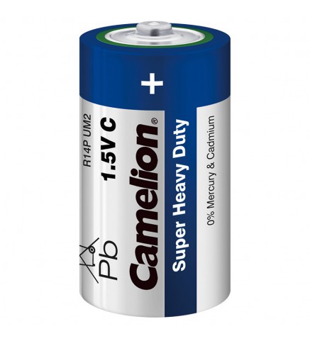 Camelion - C 號高能碳性電池 (2粒, 朔裝)  - R14P-SP2B