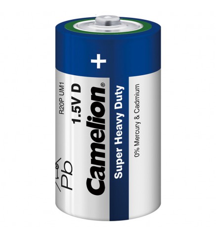Camelion - D 號高能碳性電池 (2粒, 朔裝) - R20P-SP2B