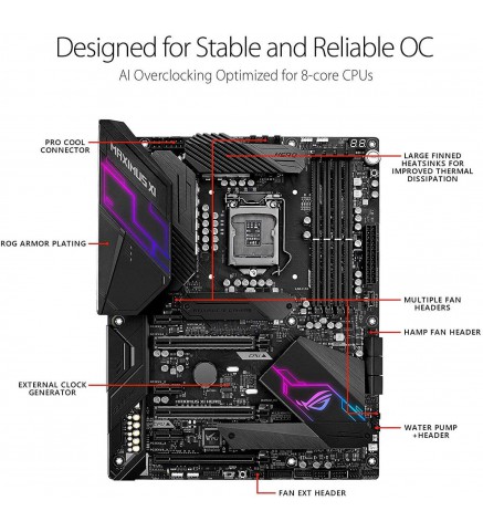 華碩ASUS 英特爾Z390 ATX遊戲主板/主機板 - ROG MAXIMUS XI HERO