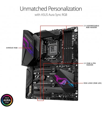 華碩ASUS 英特爾Z390 ATX遊戲主板/主機板 - ROG MAXIMUS XI HERO