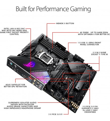 ASUS 華碩Intel Z390 LGA 1151 ATX 電競主機板 - ROG STRIX Z390-E GAMING