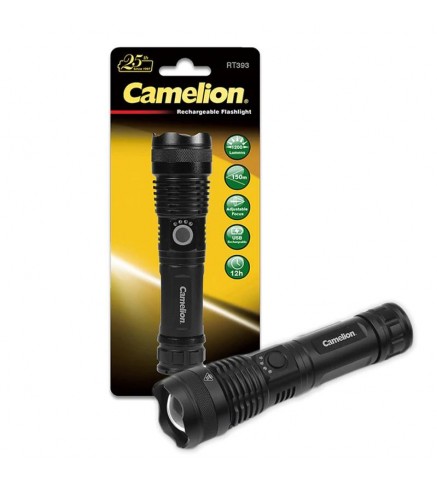 Camelion - 1200 流明 手電筒(最強光度) - 黑色 - RT-393