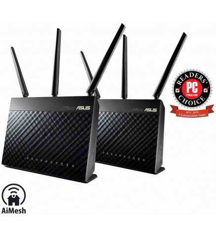 ASUS-華碩AC1900 雙頻全屋網狀 WiFi 系統路由器-RT-AC68U 2PK