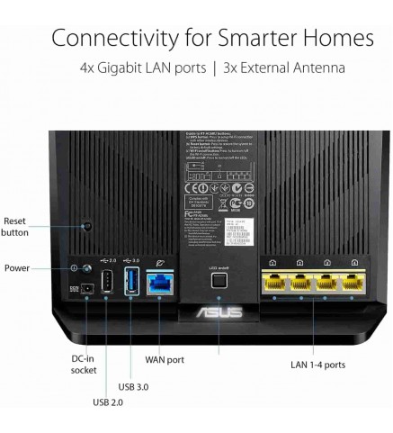 ASUS-華碩AC1900 雙頻全屋網狀 WiFi 系統路由器-RT-AC68U 2PK