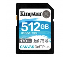 Kingston金士頓 Canvas Go!Plus SD 快閃記憶體卡 512GB - SDG3/512GB