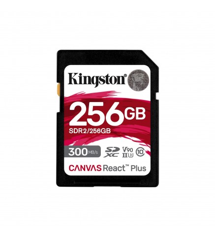 Kingston金士頓 Canvas React Plus SD 快閃記憶體卡 256GB - SDR2/256GB