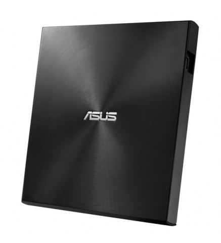 華碩ASUS ZenDrive U8M 超薄外部 DVD 光碟機和燒錄機、USB C® 介面、相容 Windows 和 Mac 作業系統、M-DISC 支援、黑色 - SDRW-08U8M-U/BLK/G/AS/P2G