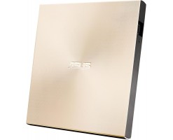 華碩ASUS ZenDrive U8M 超薄外部 DVD 光碟機和燒錄機、USB C® 介面、相容 Windows 和 Mac 作業系統、金色 - SDRW-08U8M-U/GOLD/G/AS/P2G