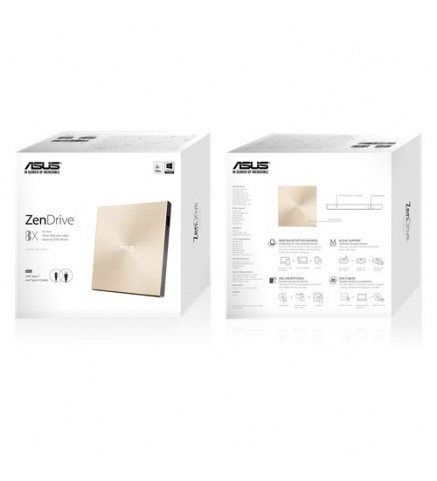ASUS 華碩ZenDrive U9M –超薄便攜式8X DVD刻錄機 - SDRW-08U9M-U GOLD