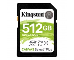 Kingston金士頓 Canvas Select Plus SD 快閃卡/記憶卡 512GB - SDS2/512GB