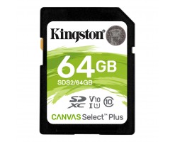 Kingston金士頓 Canvas Select Plus SD 快閃卡/記憶卡 64GB - SDS2/64GB