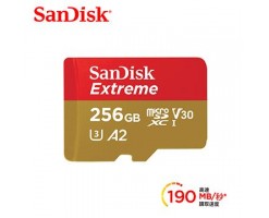 SanDisk閃迪  Extreme microSD MICROSDXC 記憶卡 256GB - SDSQXAV-256G-GN6MN