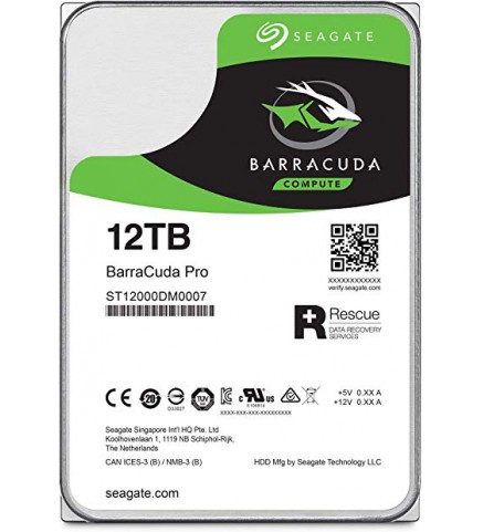 希捷Seagate® BarraCuda® 3.5 吋 HDD/機械硬碟 - ST12000DM0007