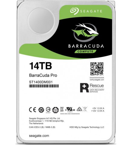 希捷Seagate® BarraCuda® 3.5 英寸硬盤/機械硬碟 - ST14000DM001