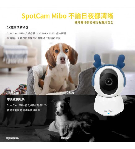 Spotcam 2K 寵物監視器 最大支援 256GB SDCard-MIBO-SD