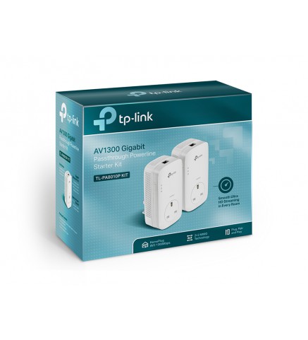 TP-Link AV1300 千兆直通電力線入門套件 - TL-PA8010P KIT