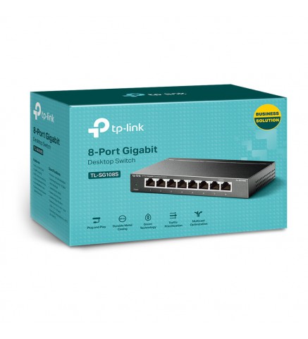 TP-Link 8 端口 10/100/1000Mbps 桌面交換機 - TL-SG108S