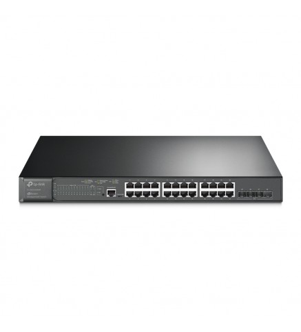 TP-Link JetStream 24 端口千兆和 4 端口 10GE SFP+ L2+ 管理型交換機，帶 24 端口 PoE+ - TL-SG3428XMP