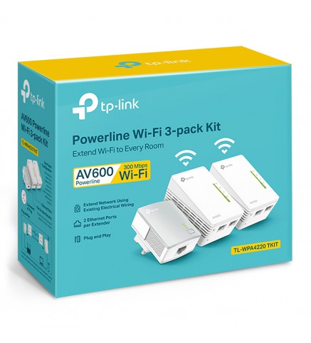 TP-Link Powerline 600 Wi-Fi 3 件套套件 - TL-WPA4220 TKIT