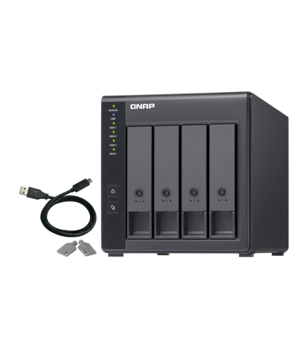 QNAP威聯通 4-bay USB 3.2 Gen 1 RAID 磁碟陣列外接盒 - TR-004