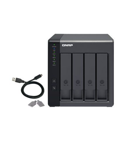 QNAP威聯通 4-bay USB 3.2 Gen 1 RAID 磁碟陣列外接盒 - TR-004