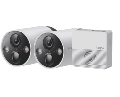 TP-Link 1440P AI防水無線電池攝影機 (2鏡頭+1 Hub) - Tapo C420S2