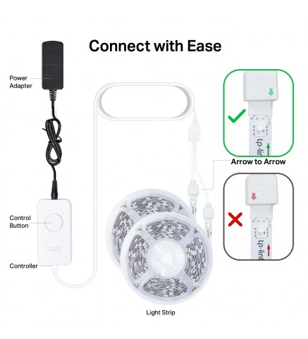 TP-Link 智能可調色 Wi-Fi 燈帶/燈條 - 兩條燈帶/每條長5米 - Tapo L900-10