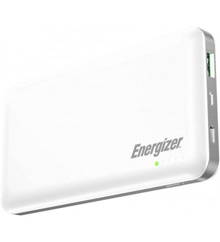 Energizer 勁量 10000mAh 移動電源，雙輸出和 Type-C，微型 USB 輸入 - 供電，行動電源白色 - UE10025PQ_WE 18W PD
